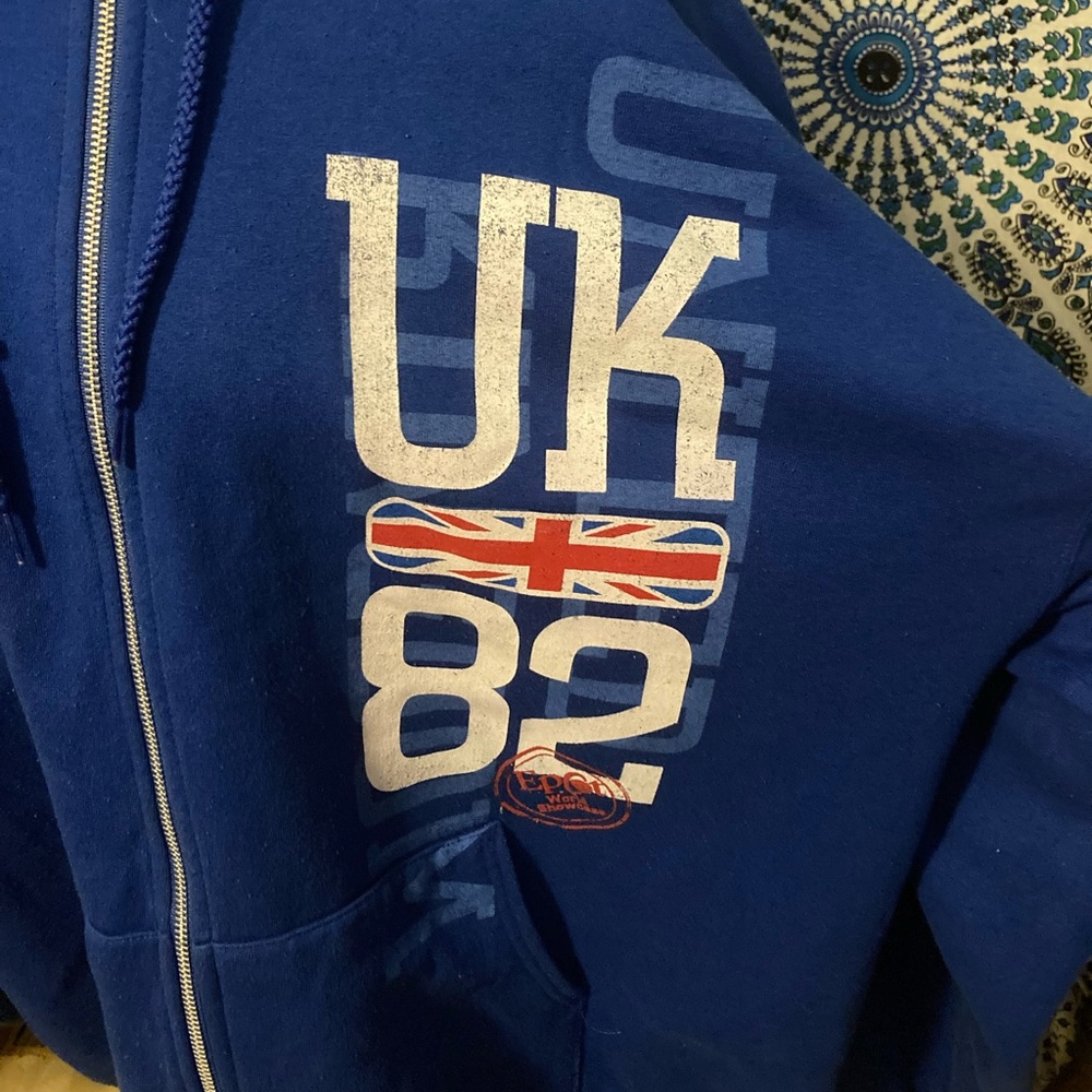 Blue hoodie